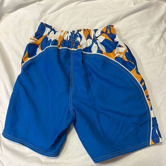 Blue and Orange Men's Swim Shorts - Picture 3 of 4